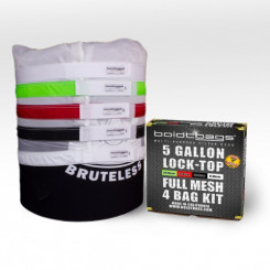 BoldtBags Lock Top 5 Gallon Full Mesh Stackers 4 Bag Kit